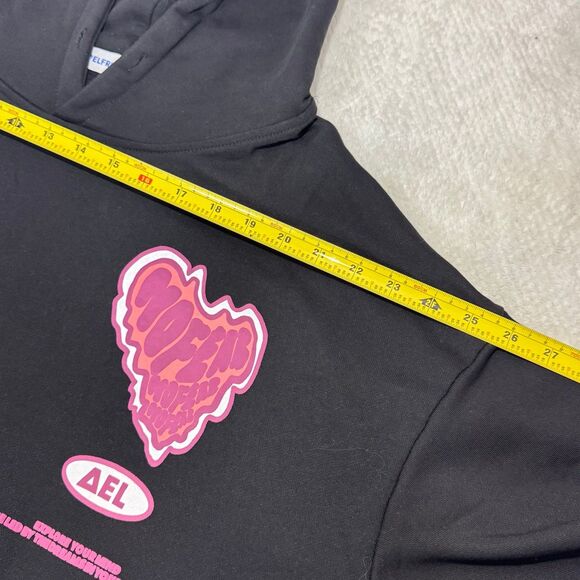 Aelfric Eden No Fear Hoodie Black Sweatshirt medium Graphics Details Oversize - Picture 9 of 12